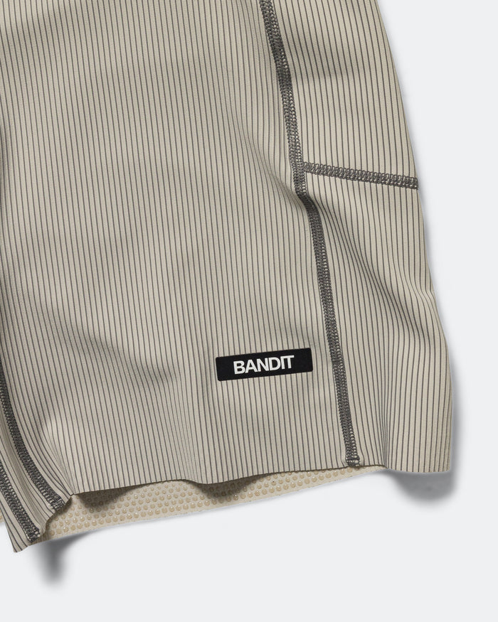 Womens Striped Cadence 5in Compression Shorts - Plaster/Slate