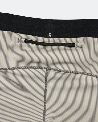 Womens Striped Cadence 5in Compression Shorts - Plaster/Slate