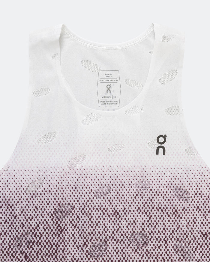 Womens Zero Tank Breathe - Foxglove/White