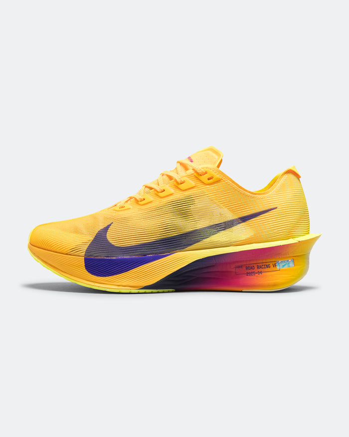 Womens ZoomX Vaporfly Next% 4 - Citron Pulse/Indigo Burst-Laser Orange