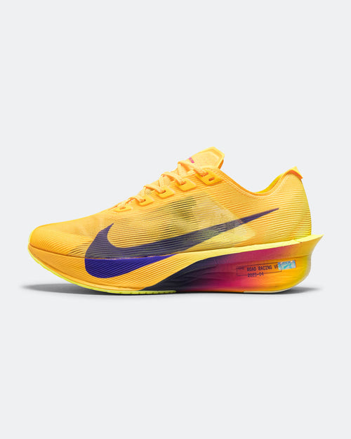 Womens ZoomX Vaporfly Next% 4 - Citron Pulse/Indigo Burst-Laser Orange