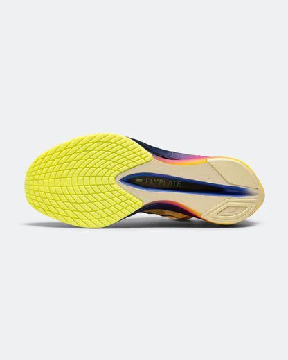 Womens ZoomX Vaporfly Next% 4 - Citron Pulse/Indigo Burst-Laser Orange