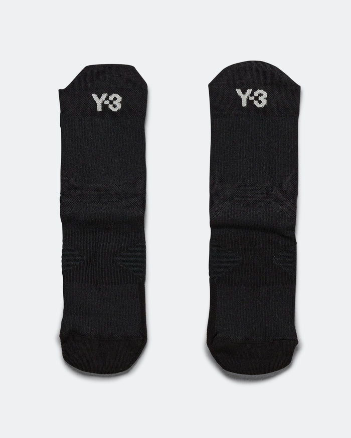 Y-3 Run Sock - Black/Black