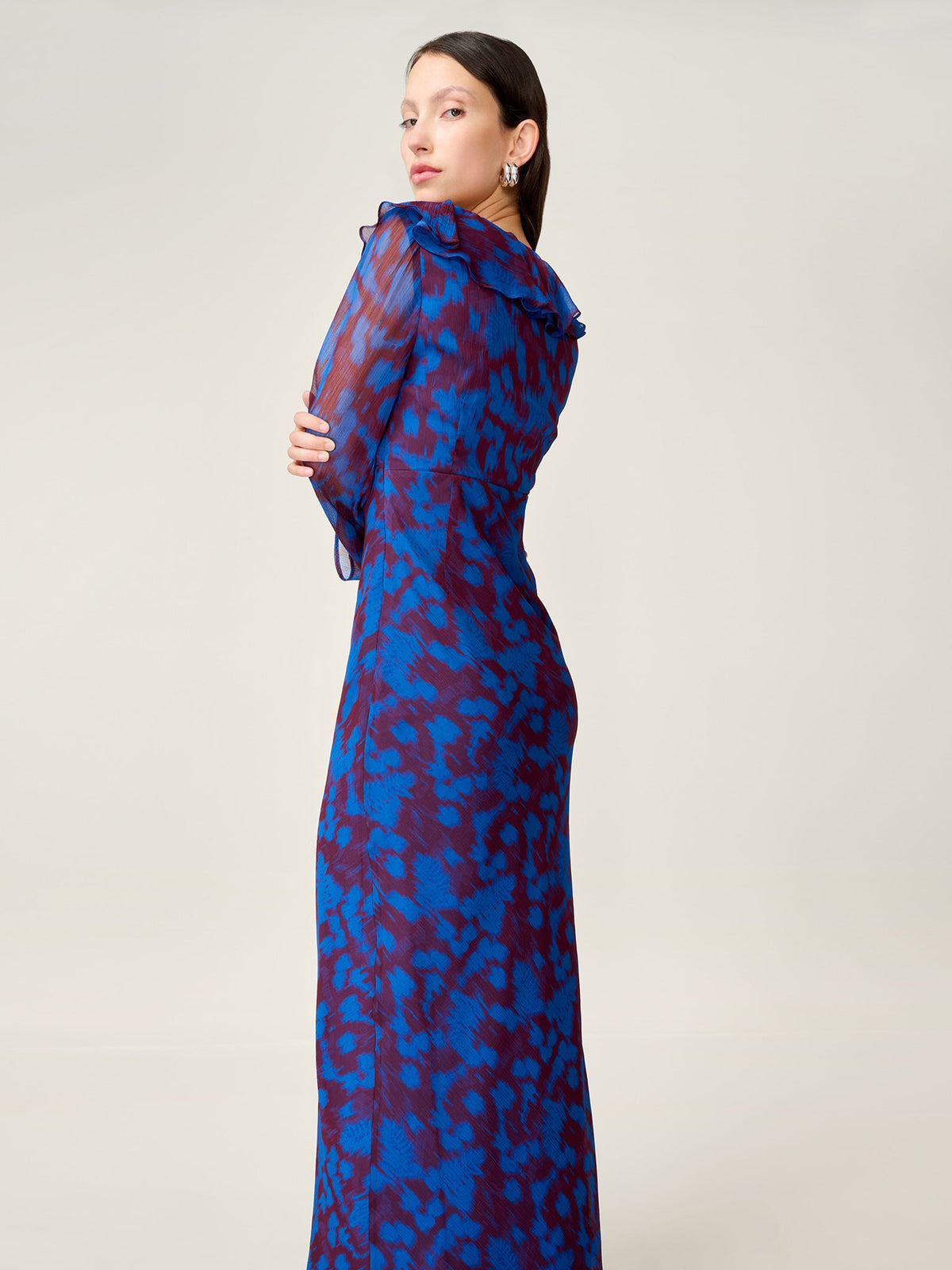 Yvette Dress in Wild Fern Print